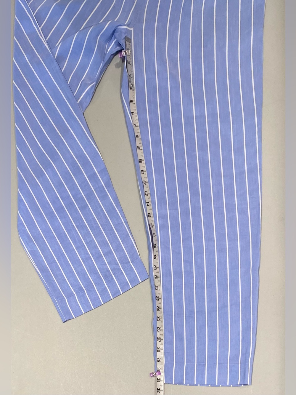 Vince Blue and White Stripe Wide Leg Pants, size M - Picture 7 of 12